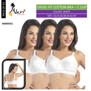 Cross Fit C Cup Cotton Bra Pack of 03 – NARI 561