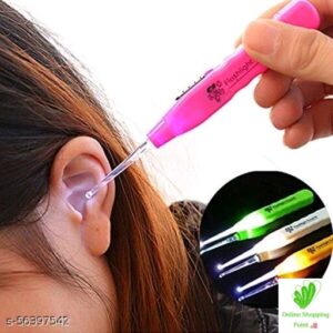 LED Flashlight Earpick for Ear wax remover and cleaner, Ear cleaning tools for kids and adults (Pack of-2, Multicolor)