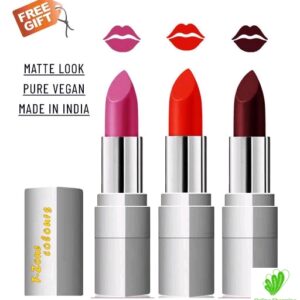 F-Zone Sensational Creamy Long Lasting Matte Lipstick (Pack of 3)