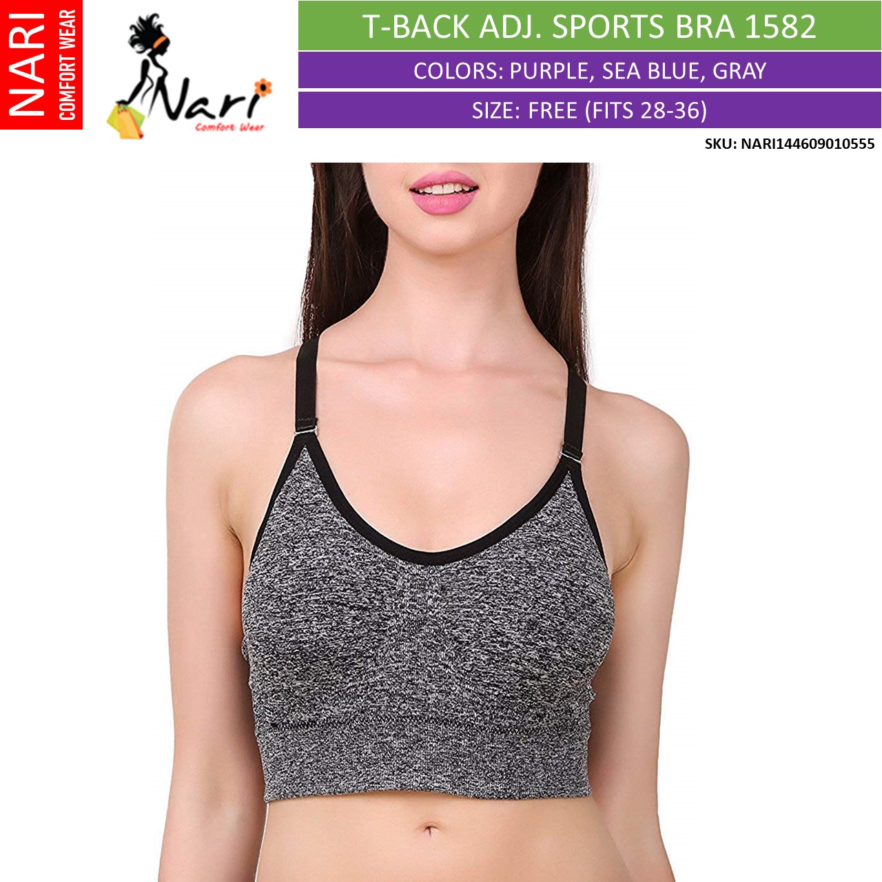 Jockey Women's Sports Bra Crop Top 1582 – Online Shopping site in