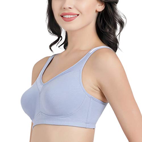 Enamor A112 Bra – Cotton Non-Padded Wirefree Full Coverage Chambray Melange  [ Nari 3493] – Online Shopping Point